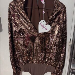Buddylove Jenny bodysuit in copper bronze